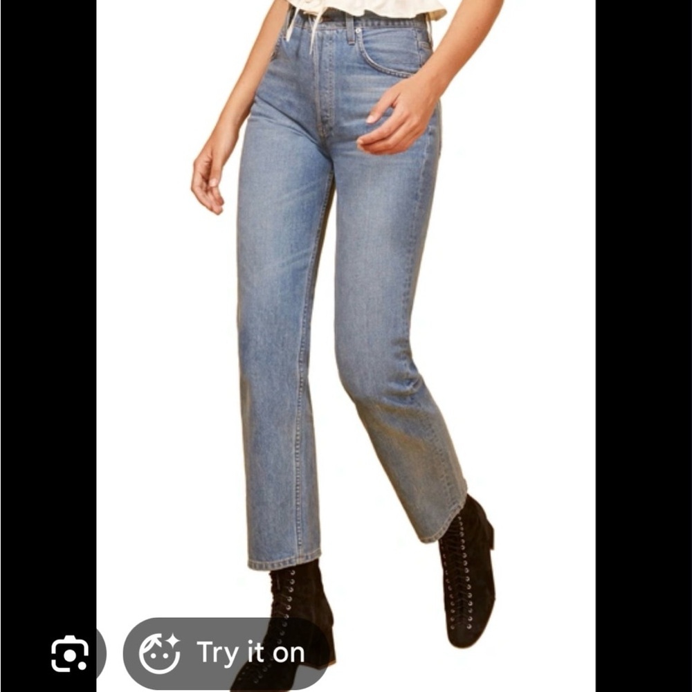 Reformation Cynthia High Waist Relaxed Jeans In Aegean
